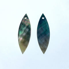 10pc Marquise Beads Black Mother Of Pearl 30mm DIY Jewelry BM-0027