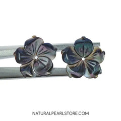 Bauhinia Flower Beads Black Mother Of Pearl NaturalPearlStore.com