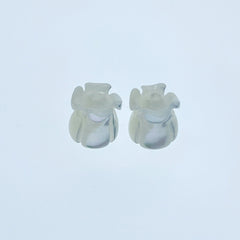 Tulip Flower Beads White Mother Of Pearl WM-0036