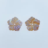 10pc Bauhinia Flower Pink Mother Of Pearl Shell Beads 12mm PM-0003