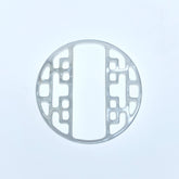 2pc Filigree Round Pendant Beads Organic White Mother of Pearl WM-0014