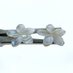 6pc Plumeria Flower Mother Of Pearl Beads 25mm Pendants Bridal Earrings Jewelry Making Tropical Hawaii Minimalist Design Hand Carved WM-0196
