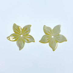 Buy Topical Flower Beads Yellow Mother Of Pearl At Beadsy.com