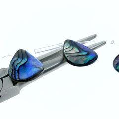 10pc Natural Abalone Drop Beads 20mm Hand Carved Charms For Earrings DIY Jewelry Making Paua Hawaii Organic Shell AB-0011