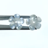 10pc Mother Of Pearl Flower Beads Charms 12mm Hand Carved For DIY Bridal Jewelry Earring Making Bridesmaids Hand Made Minimalistic WM-0182
