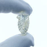 14mm x 21mm Carved White Mother of Pearl Grape Beads WM-0177