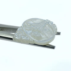 2pc Orchid And Butterfly Pendant Beads White Mother of Pearl WM-0227