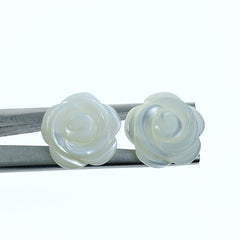 Buy Mother of Pearl Rose Flower Beads at Beadsy.com