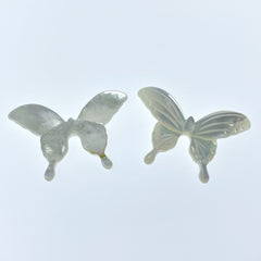 Butterfly Beads White Mother Of Pearl Hand Carved Pendants WM-0027