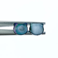 Cat Shaped Beads Black Natural Mother Of Pearl BM-0069