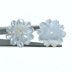 Daisy Flower Beads White Mother Of Pearl WM-0023