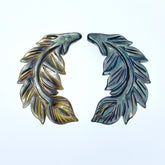 Feather Beads Black Mother of Pearl BM-0024