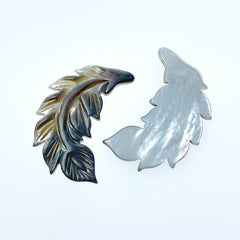 Feather Beads Black Mother of Pearl BM-0024