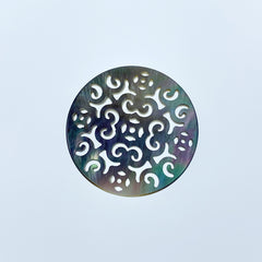 Filigree Beads Black Mother Of Pearl BM-0094