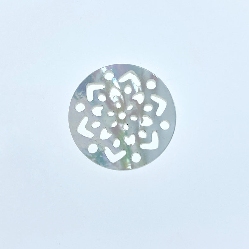 Filigree Beads White Mother Of Pearl WM-0145