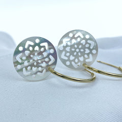 Filigree Beads White Mother Of Pearl WM-0145