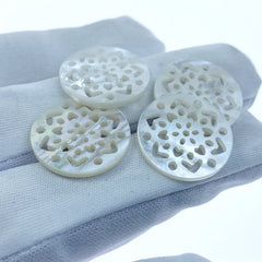 Filigree Beads White Mother Of Pearl WM-0145