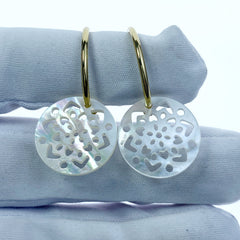 Filigree Beads White Mother Of Pearl WM-0145