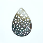 Filigree Drop Beads Black Mother Of Pearl BM-0055
