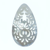 Filigree Drop Beads Mother of Pearl WM-0198-1