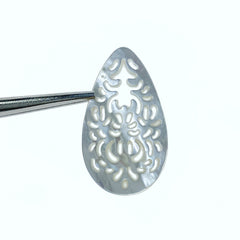 Filigree Drop Beads Mother of Pearl WM-0198-3