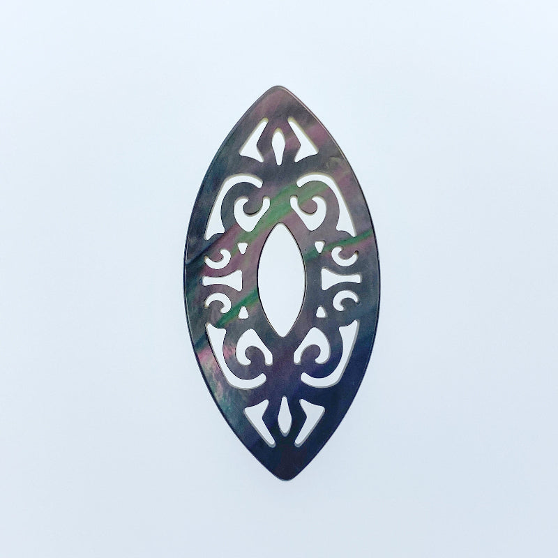 Filigree Marquise Beads Mother of Pearl BM-0093
