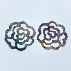 Filigree Rose Beads Black Mother Of Pearl BM-0078