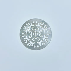 Filigree Round Beads Mother Of Pearl WM-0148
