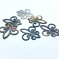 Fleur Di Lis Beads Black Mother Of Pearl BM-0039