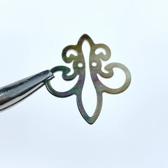 Fleur Di Lis Beads Black Mother Of Pearl BM-0039