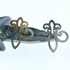 Fleur Di Lis Beads Black Mother Of Pearl BM-0039