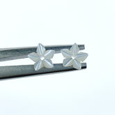 10pc Flower Beads White Mother Of Pearl Hawaiian Design WM-0199