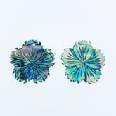 Hibiscus Flower Beads Abalone AB-0010