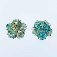 Hibiscus Flower Beads Abalone AB-0010