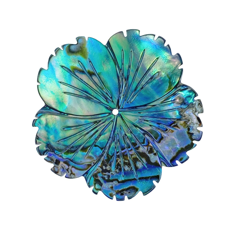 Hibiscus Flower Beads Abalone Shell AB-0019