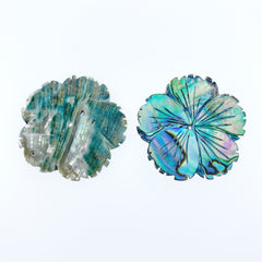 Hibiscus Flower Beads Abalone Shell AB-0019