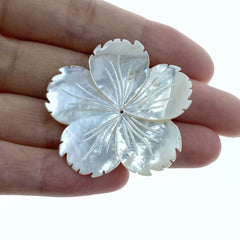 Hibiscus Flower Beads Mother Of Pearl WM-0168
