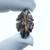 Leaf Beads Black Mother of Pearl BM-0068