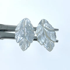 Leaf Beads White Mother of Pearl WM-0216