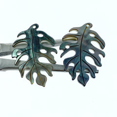 Monstera Leaf Beads Black Mother Of Pearl BM-0005
