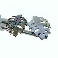 Monstera Leaf Beads Black Mother Of Pearl BM-0005