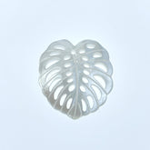 Monstera Leaf Beads White Mother Of Pearl WM-0022-01