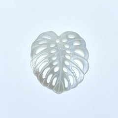 Monstera Leaf Beads White Mother Of Pearl WM-0022-01