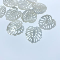 Monstera Leaf Beads White Mother Of Pearl WM-0022