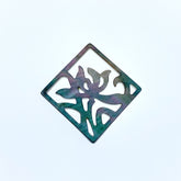 Orchid Flower Beads Black Mother of Pearl BM-0038