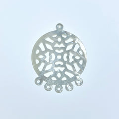 Round Filigree Beads Mother of Pearl WM-0075