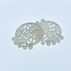 Round Filigree Beads Mother of Pearl WM-0075