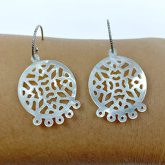 Round Filigree Beads Mother of Pearl WM-0075