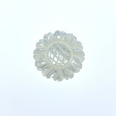 6pc Sun Flower Beads White Mother of Pearl WM-0038