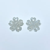 10pc Sakura Cherry Blossom Flower Beads White Mother Of Pearl 10mm WM-0096